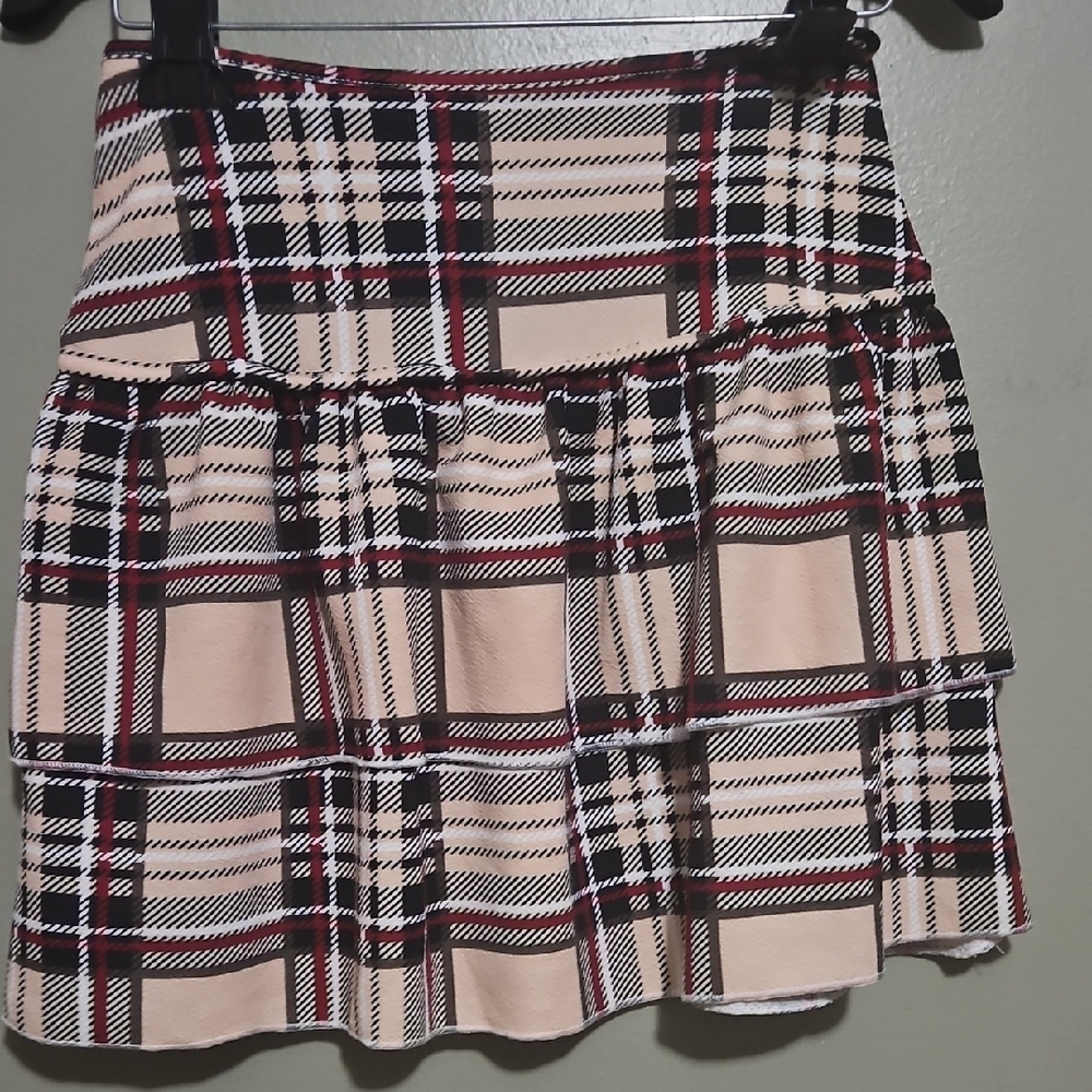 SHEIN Pink and Orange Mini Bubble Skirt Casual